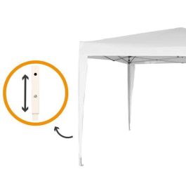 Cenador plegable poliester blanco aktive 300x300x250 cm Cenador plegable poliester blanco aktive 300x300x250 cm