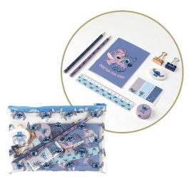 Cerdá Set de Papelería Escolar Completo Stitch Azul, Ideal para Niños de 3 a 12 Años