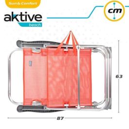 Color Baby Silla Playa Plegable Aluminio Flamingo 5 Posiciones Textilene 48x57x99 cm