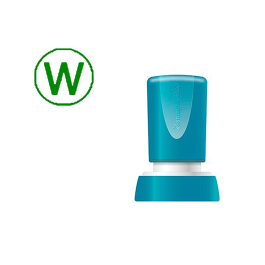 X'stamper Sello Quix Personalizable Redondo Ø20mm Color Verde Q-34