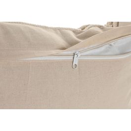DKD Home Decor Pack de 2 Cojines Boho de Algodón Crudo 30x50 cm, Hechos a Mano, con Cremallera y Relleno de 380g