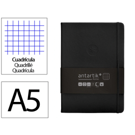 Antartik Cuaderno Tapa Dura A5 Negro Hojas Cuadriculadas 100 Hojas 80gr FSC Precio: 5.94999955. SKU: B12H8PNMKT