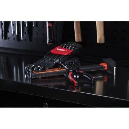 KS TOOLS 922.0050 - Juego 10 Llaves Combinadas Métricas 8-19mm con Soporte - Horquilla y Ojo Inclinado 15°