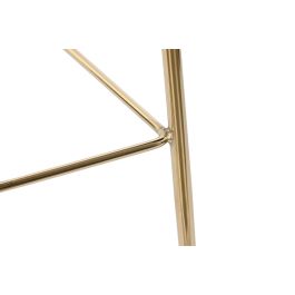 DKD Home Decor Taburete Gris Claro Dorado Metal Terciopelo 53 x 102 x 55 cm (2 Unidades)