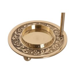 DKD Home Decor Soporte Incienso Arabe Dorado Plateado Laton Madera 10 x 8 x 8 cm (4 Unidades)