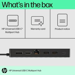 HP Universal USB-C Multiport Hub con 7 Puertos, Passthrough de Datos y Alimentación, Soporte Dual 4K HDMI 2.0 y DisplayPort 1.2 para PC HP Universal USB-C Multiport Hub con 7 Puertos, Passthrough de Datos y Alimentación, Soporte Dual 4K HDMI 2.0 y DisplayPort 1.2 para PC