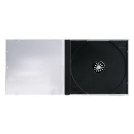 Caja De Cd Q-Connect -Con Interior Negro -Pack De 10 Unidades