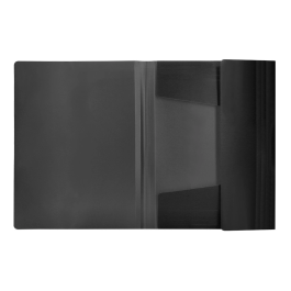 Liderpapel Carpeta Tres Solapas Polipropileno DIN A4 Color Negro Opaco