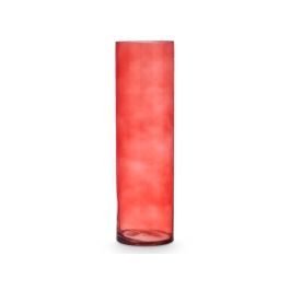 Jarrón de Cristal Cilíndrico Giftdecor - 15 cm de diámetro x 50 cm de alto, Color Teja Jarrón de Cristal Cilíndrico Giftdecor - 15 cm de diámetro x 50 cm de alto, Color Teja