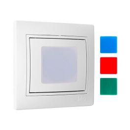 Solera Piloto de escalera + marco serie Europa ERP90U, 10A 250V, blanco, 83x81mm, termoplástico Precio: 10.78999955. SKU: S7906947