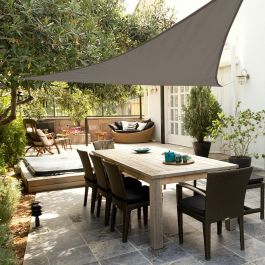 Vela de sombra Aktive Gris 500 x 0,5 x 500 cm Triangular (4 Unidades)
