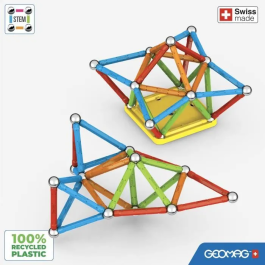 Geomag Purpurina Ecofriendly 22 uds Construcciones 2D o 3D con Efectos de Brillo, Plástico Reciclado