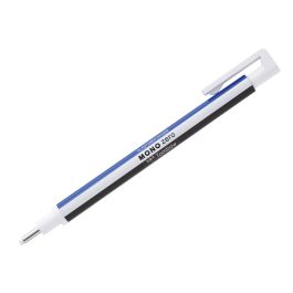 Portagomas Tombow Mono Zero Con Clip Goma Redonda 2,3 mm Diametro Color Azul Blanco Y Negro