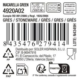 La Mediterranea Plato Macarella Green 26.5 cm