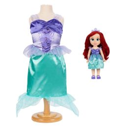 JAKKS PACIFIC Muñeca Ariel La Sirenita Disney 38cm + Disfraz Infantil (4-7 años)