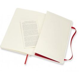 Moleskine Cuaderno Clásico Tapa Blanda QP616F2 Rojo Escarlata L (13x21cm) Rayada 192 Páginas