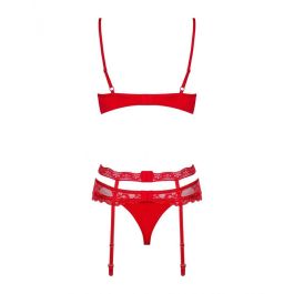 Conjunto de Lencería con Encaje Obsessive Heartina Rojo S/M