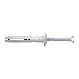 Fischer Tacos clavo nylon ø5 x 50 mm + tornillos cabeza avellanada ø3,7 x 48 mm, Caja 100 unidades. Para hormigón, ladrillo y madera