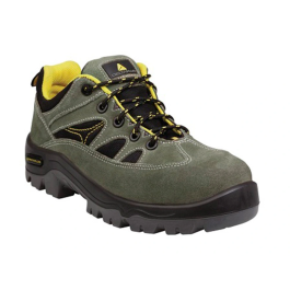 Deltaplus Zapatos de Seguridad Trek Piel Serraje Puntera y Suela Composite Verde Talla 41