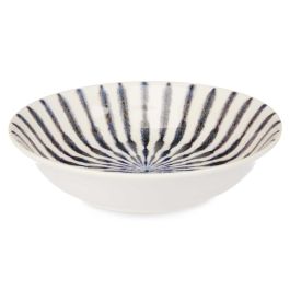 Plato Porcelana Hondo 21Cm Raya Azul Vessia (24 Unidades) Plato Porcelana Hondo 21Cm Raya Azul Vessia (24 Unidades)