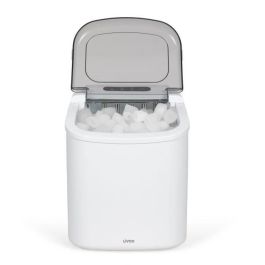 Livoo DOM484 Máquina de Hielo 12 kg/día, Depósito 1.2 L, Bandeja 600g, 9 Cubitos/Ciclo, Autolimpiable
