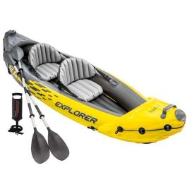 Intex Kayak Explorer K2 con Remos de Aluminio y Bomba Incluidos - 312x91x51cm
