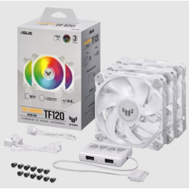 ASUS TUF GAMING TF120 ARGB WHITE EDITION 3IN1 Carcasa del ordenador Refrigerador de aire 12 cm Blanco 3 pieza(s) ASUS TUF GAMING TF120 ARGB WHITE EDITION 3IN1 Carcasa del ordenador Refrigerador de aire 12 cm Blanco 3 pieza(s)