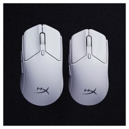 HyperX 7D389AA Ratón Gaming Inalámbrico Pulsefire Haste 2 Mini Blanco Ultraligero 60g Conexión Dual 2.4GHz/Bluetooth Sensor 26K PPP hasta 26000