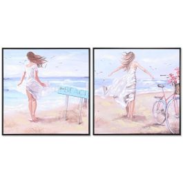 Cuadro Mediterraneo DKD Home Decor Azul Beige 3.5 x 83 x 83 cm (2 Unidades) Precio: 67.69000029. SKU: S3042055