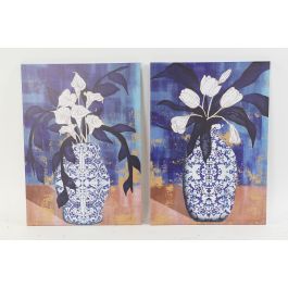 DKD Home Decor Cuadro Oriental Azul Marron 50 x 70 x 1.8 cm (2 Unidades) Precio: 10.69000031. SKU: B13T7E6CB7