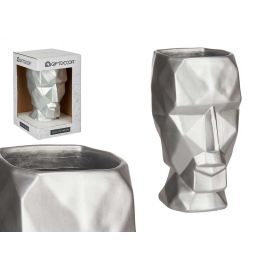 Jarrón Cara 3D Plata Giftdecor 12x24.5x16 cm - Poliresina (4 Unidades) Precio: 53.49999996. SKU: B1BJYKE4FB
