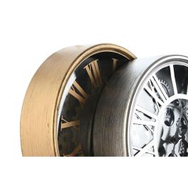 Reloj Pared Loft DKD Home Decor Dorado Plateado 6.3 x 25 x 25 cm (2 Unidades) Reloj Pared Loft DKD Home Decor Dorado Plateado 6.3 x 25 x 25 cm (2 Unidades)