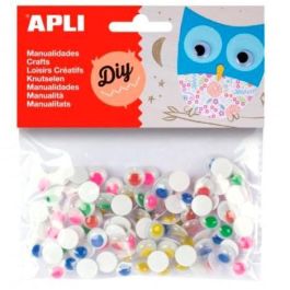 Apli Ojos Móviles Pupila Color Redondos Adhesivos Surtido Bolsa -100U- Precio: 1.49999949. SKU: B18BFQVLMF