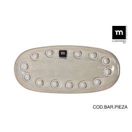Bandeja Oval Gris Almudena 25x12 cm - Inde (24 Unidades) Precio: 65.88999945. SKU: B18KYY47J7