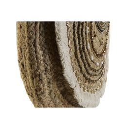 DKD Home Decor Bolso Mediterraneo Natural Negro 12 x 36 x 36 cm (2 Unidades)