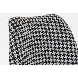 DKD Home Decor Silla Scandi Blanco Negro 50 x 80 x 47 cm (4 Unidades) Poliester Madera