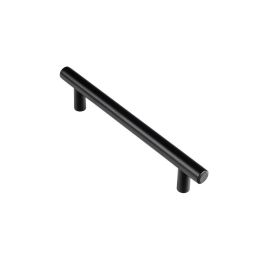 Rei Tiradores de Mueble Tipo Asa Acero Inoxidable Negro Mate Mod. 891h 128mm Entrepuntos - Blister 4 Unidades