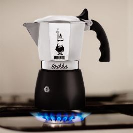 Bialetti New Brikka 2023 2TZ Cafetera Italiana de Aluminio y Acero Inoxidable - 2 Tazas