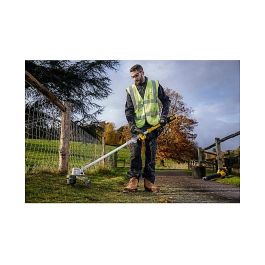 DeWALT DCMST561N-XJ Cortabordes/Cortacésped a Batería 18V, Diámetro Corte 35 cm, Cabezal Cuchilla y Nylon, 6000 RPM, Sin Cables