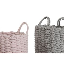 Juego de Cestas Home ESPRIT Verde Gris Rosa Cuerda (2 Piezas) (3 Unidades) Juego de Cestas Home ESPRIT Verde Gris Rosa Cuerda (2 Piezas) (3 Unidades)