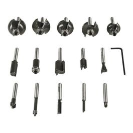RYOBI Caja de 15 cortadores variados vástago Ø 6 mm - RAKRBS15 RYOBI Caja de 15 cortadores variados vástago Ø 6 mm - RAKRBS15