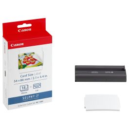 Canon KC-18IF Papel Fotográfico y Tinta para SELPHY, 18 Adhesivos Tamaño Tarjeta de Crédito Precio: 27.69000058. SKU: B1CXTGFMYG