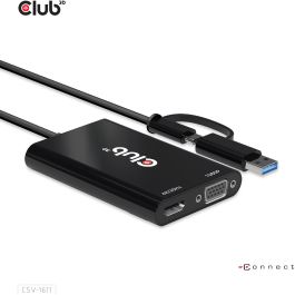 Club3D Adaptador USB Tipo C/A a HDMI y VGA