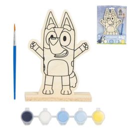 Cerdá Figuras Coloreables de Madera Bluey para Pintar y Decorar - Manualidades Creativas Niños 3+ años - Medidas 14x18x5 cm, Tono Azul