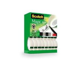 Scotch Cinta Adhesiva Invisible Magic Rollo 19 mm x 33 m Caja 12+2 Unidades Precio: 32.49999984. SKU: S8417346
