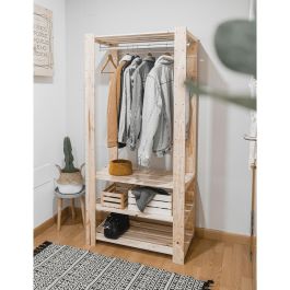 Astigarraga Kit vestidor Evolution 76,5 x 38,5 x 174,5 cm en madera de pino macizo
