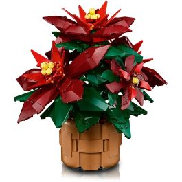 LEGO 10370 Juego de Construcción Icons Flor de Pascua Weihnachtsstern con 608 Piezas