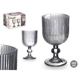 Copa Gris Rayas 260 Ml Vivalto 7X14CM (24 Unidades) Precio: 36.49999969. SKU: B1DSNX2K7L