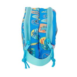 Safta Portatodo escolar infantil doble compartimento Stitch efecto 3D 21x8x6 cm