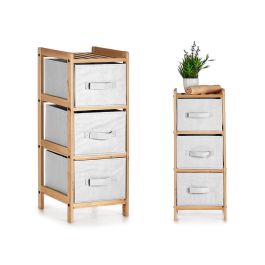 Kipit Estantería de Bambú con 3 Cajones Blancos - Diseño Compacto 28.5x26x70 cm (2 Unidades) Precio: 43.49999973. SKU: B19A42HL8A